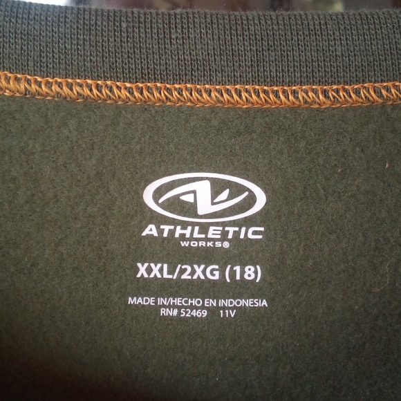 Athletic Works Green Sweat Shirt 18 - Picture 2 of 8